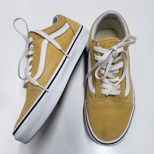 Vans old skool sneakers yellow mustard womens size 7